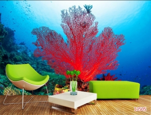 Tranh dán tường bể cá t3m-13505-demo
