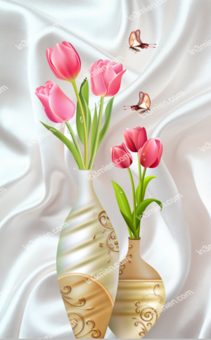 Tranh dán tường bình hoa 113976