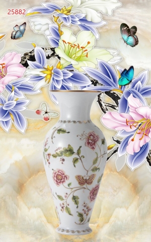Tranh dán tường bình hoa 25882
