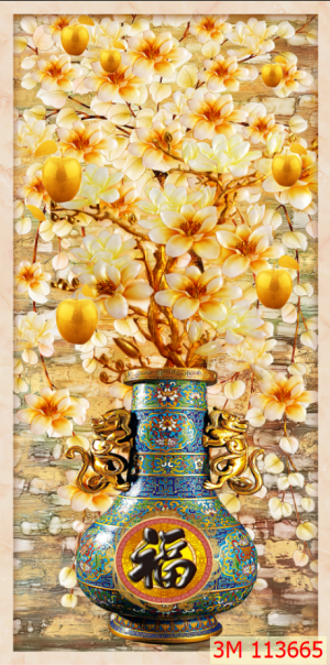 Tranh dán tường bình hoa 3m-113665