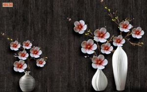 Tranh dán tường bình hoa 48136