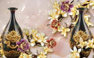 Tranh dán tường bình hoa t3m-3dhd-13