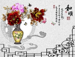 Tranh dán tường bình hoa t3m-532-copy