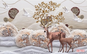 Tranh dán tường điêu khắc nổi