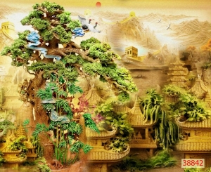 Tranh dán tường điêu khắc nổi 38842