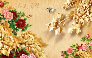 Tranh dán tường 3D điêu khắc nổi t3m-3d2017-329