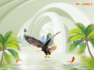 Tranh dán tường 3D động vật 