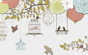 Tranh dán tường 3D động vật 