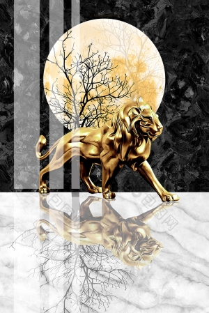 Tranh dán tường 3D động vật 