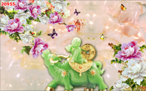 Tranh dán tường 3D động vật 