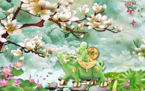 Tranh dán tường 3D động vật 