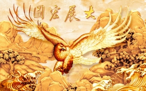 Tranh dán tường 3D động vật 