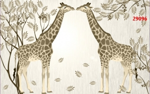 Tranh dán tường 3D động vật 