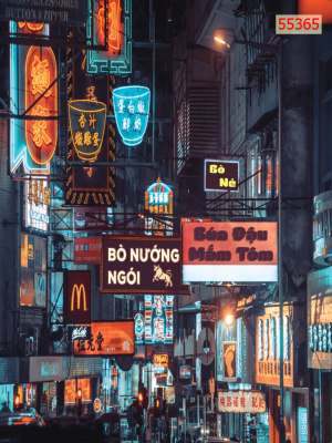 Tranh dán tường 3D đường phố 55365