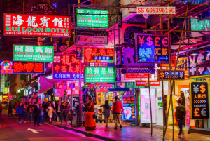 Tranh dán tường 3D đường phố 605396150