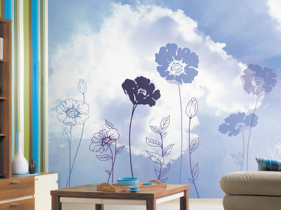 Tường hoa sinh động